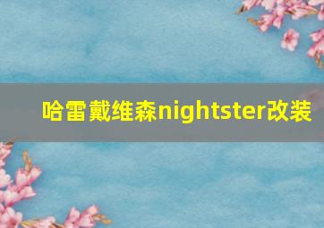 哈雷戴维森nightster改装