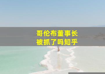 哥伦布董事长被抓了吗知乎