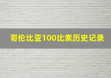 哥伦比亚100比索历史记录