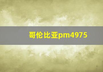 哥伦比亚pm4975