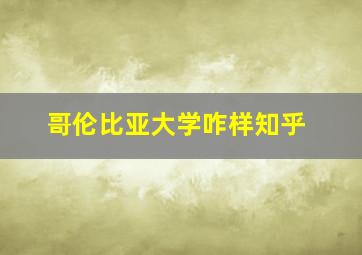 哥伦比亚大学咋样知乎