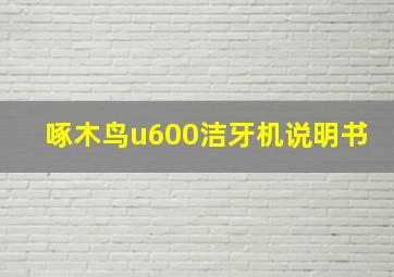 啄木鸟u600洁牙机说明书