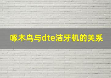 啄木鸟与dte洁牙机的关系