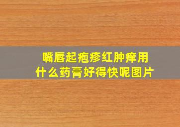 嘴唇起疱疹红肿痒用什么药膏好得快呢图片