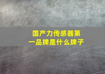 国产力传感器第一品牌是什么牌子