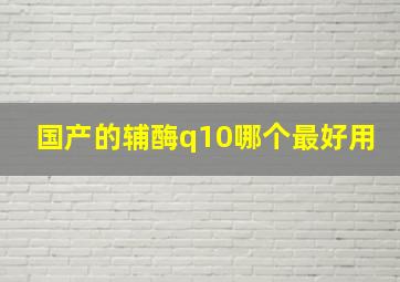 国产的辅酶q10哪个最好用