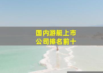 国内游艇上市公司排名前十