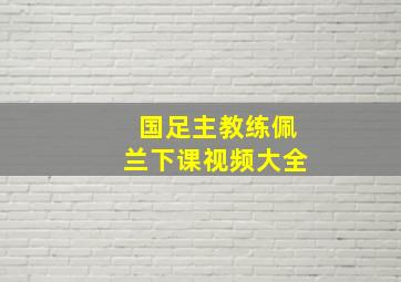 国足主教练佩兰下课视频大全