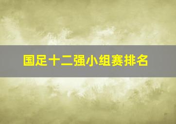 国足十二强小组赛排名