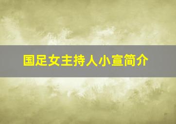 国足女主持人小宣简介