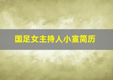 国足女主持人小宣简历