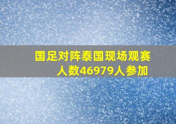 国足对阵泰国现场观赛人数46979人参加