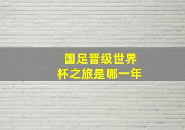 国足晋级世界杯之旅是哪一年