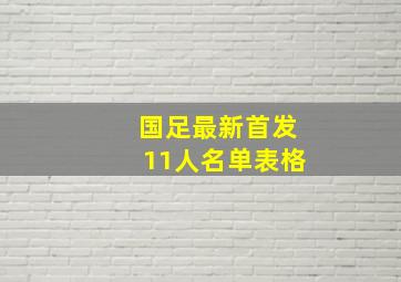 国足最新首发11人名单表格