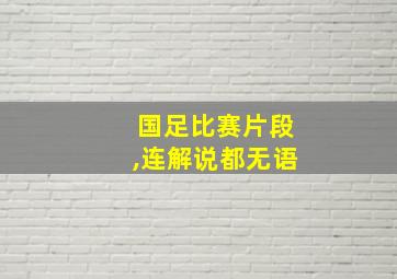 国足比赛片段,连解说都无语