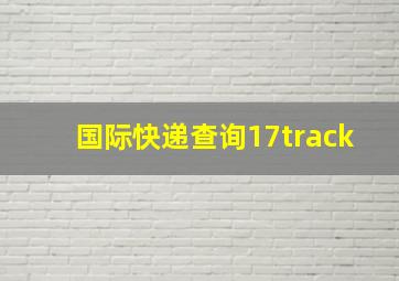 国际快递查询17track