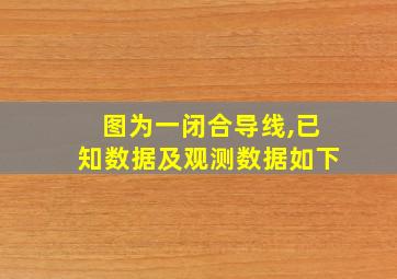 图为一闭合导线,已知数据及观测数据如下