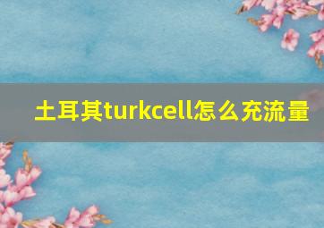 土耳其turkcell怎么充流量