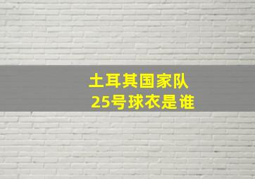 土耳其国家队25号球衣是谁