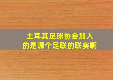 土耳其足球协会加入的是哪个足联的联赛啊