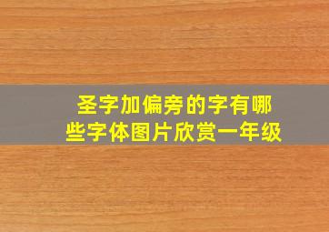 圣字加偏旁的字有哪些字体图片欣赏一年级