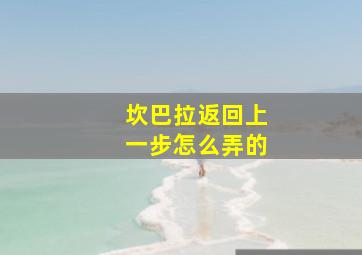 坎巴拉返回上一步怎么弄的