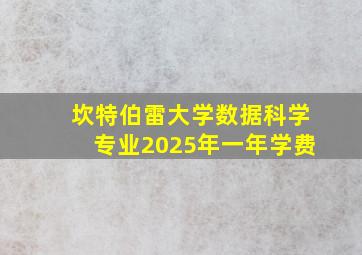 坎特伯雷大学数据科学专业2025年一年学费