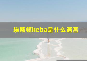 埃斯顿keba是什么语言