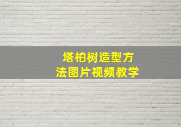 塔柏树造型方法图片视频教学