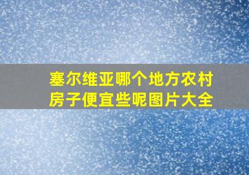 塞尔维亚哪个地方农村房子便宜些呢图片大全