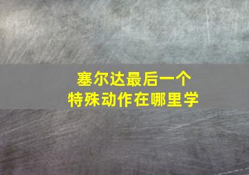 塞尔达最后一个特殊动作在哪里学