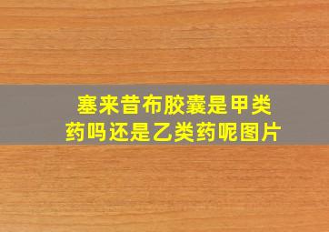 塞来昔布胶囊是甲类药吗还是乙类药呢图片