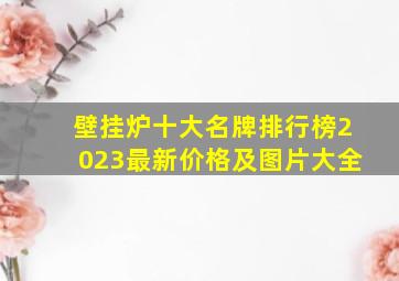 壁挂炉十大名牌排行榜2023最新价格及图片大全