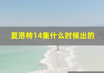 夏洛特14集什么时候出的