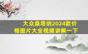 大众桑塔纳2024款价格图片大全视频讲解一下