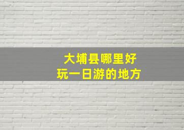 大埔县哪里好玩一日游的地方