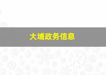 大埔政务信息