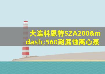 大连科恩特SZA200—560耐腐蚀离心泵