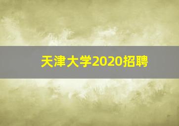 天津大学2020招聘