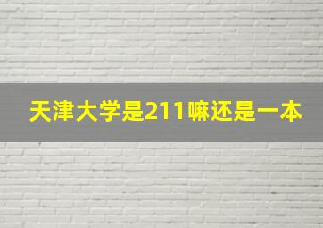 天津大学是211嘛还是一本