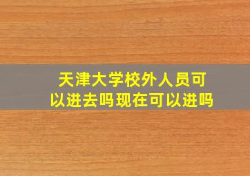 天津大学校外人员可以进去吗现在可以进吗