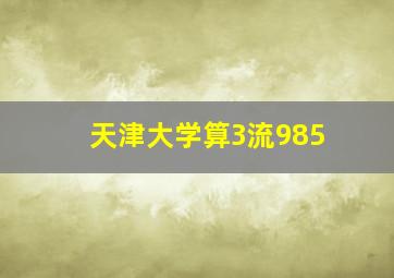 天津大学算3流985