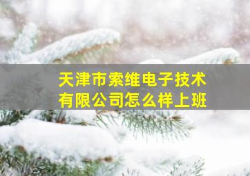 天津市索维电子技术有限公司怎么样上班