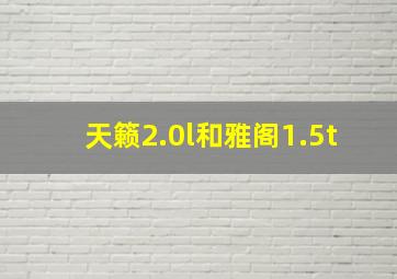 天籁2.0l和雅阁1.5t