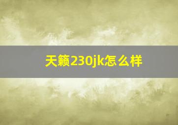 天籁230jk怎么样