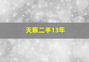 天籁二手13年