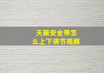 天籁安全带怎么上下调节视频