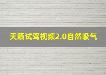 天籁试驾视频2.0自然吸气