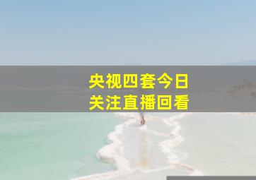 央视四套今日关注直播回看