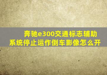 奔驰e300交通标志辅助系统停止运作倒车影像怎么开